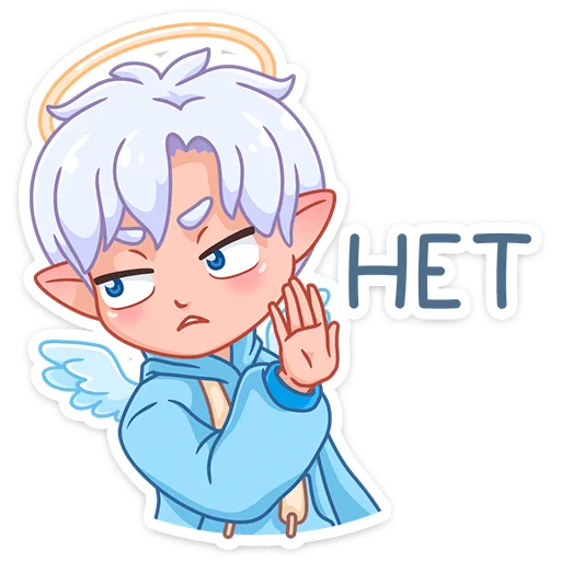 🖐 Стикер «Ангел-кун» для Telegram