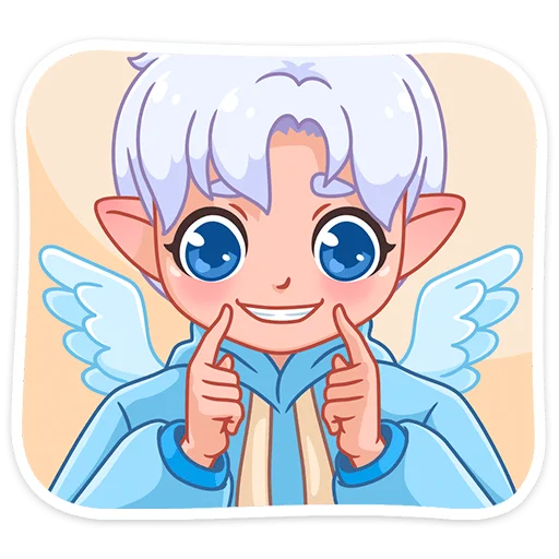 😁 Стикер «Ангел-кун» для Telegram