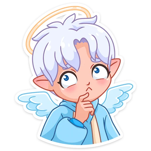 🤔 Стикер «Ангел-кун» для Telegram