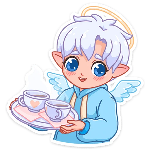 ☕️ Стикер «Ангел-кун» для Telegram