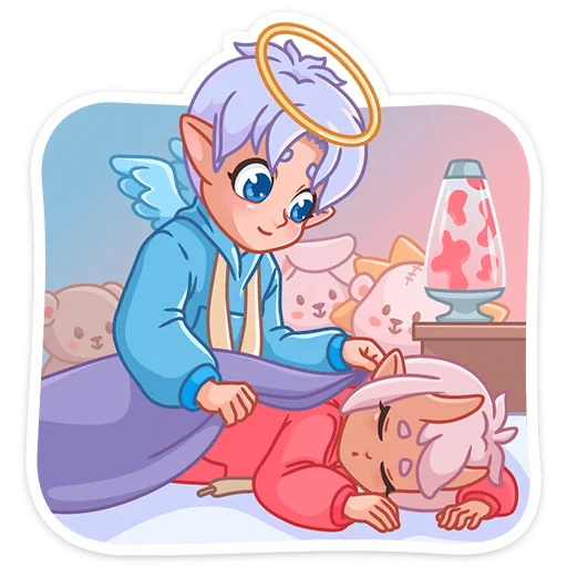 😇 Стикер «Ангел-кун» для Telegram