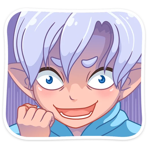 😈 Стикер «Ангел-кун» для Telegram