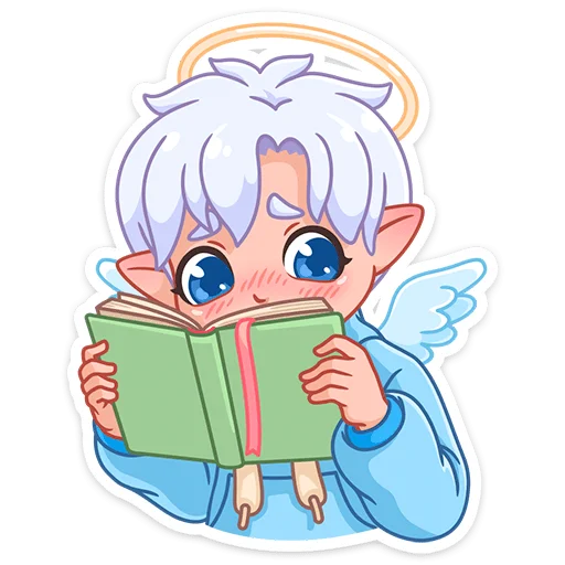📖 Стикер «Ангел-кун» для Telegram