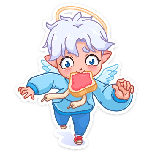 🥪 Стикер «Ангел-кун» для Telegram