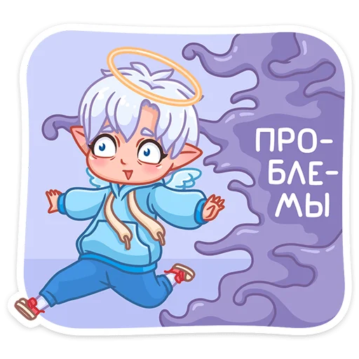 😳 Стикер «Ангел-кун» для Telegram