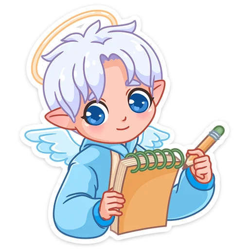 ✍ Стикер «Ангел-кун» для Telegram