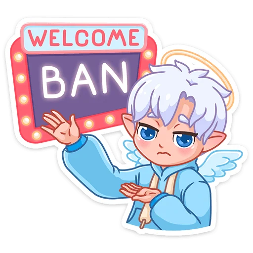 🚫 Стикер «Ангел-кун» для Telegram