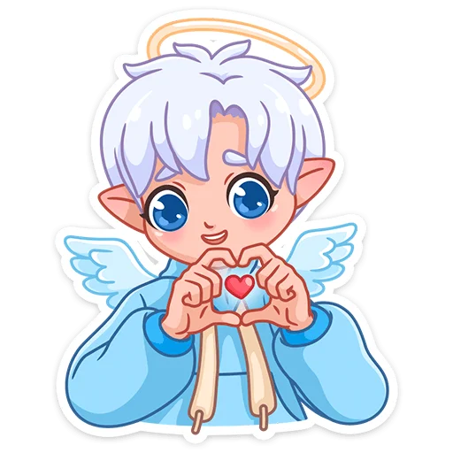 ❤️ Стикер «Ангел-кун» для Telegram