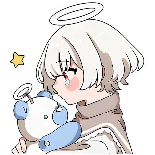😢 Стикер «Ангельский мальчик» для Telegram