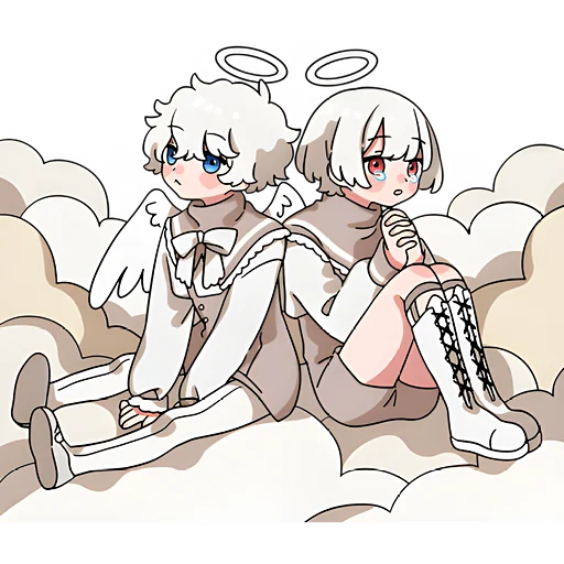 😇 Стикер «Ангельский мальчик» для Telegram
