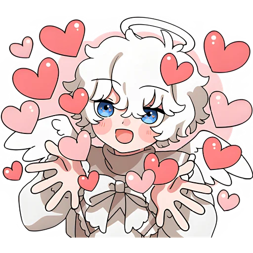 ❤️ Стикер «Ангельский мальчик» для Telegram