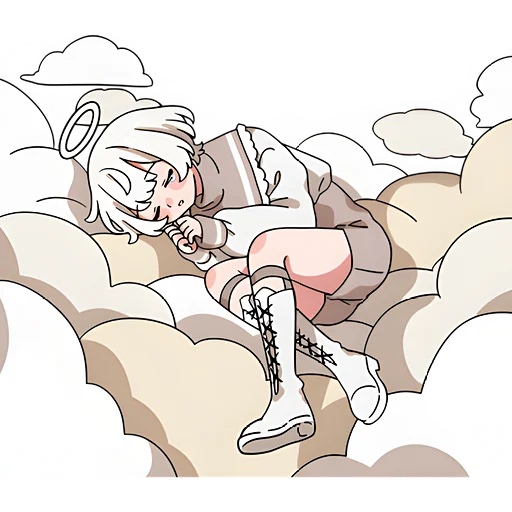 😴 Стикер «Ангельский мальчик» для Telegram