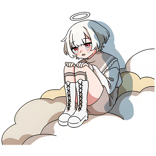 😣 Стикер «Ангельский мальчик» для Telegram