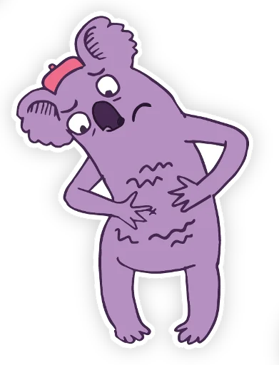 🍴 Стикер «Коала Анжела» для Telegram