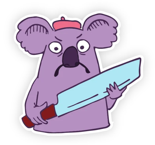 🔪 Стикер «Коала Анжела» для Telegram