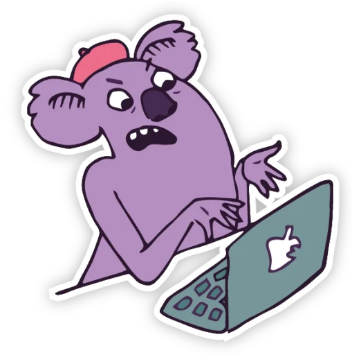 😤 Стикер «Коала Анжела» для Telegram
