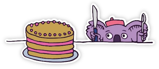 🍰 Стикер «Коала Анжела» для Telegram