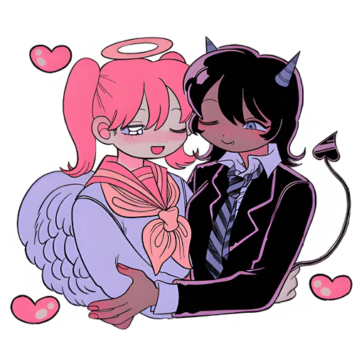 🥰 Стикер «Ангел & Демон» для Telegram