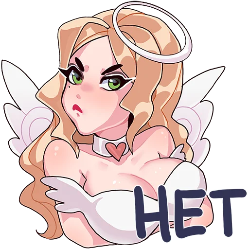 😑 Стикер «Angel & Demon» для Telegram