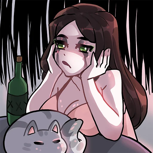 😨 Стикер «Angelina» для Telegram