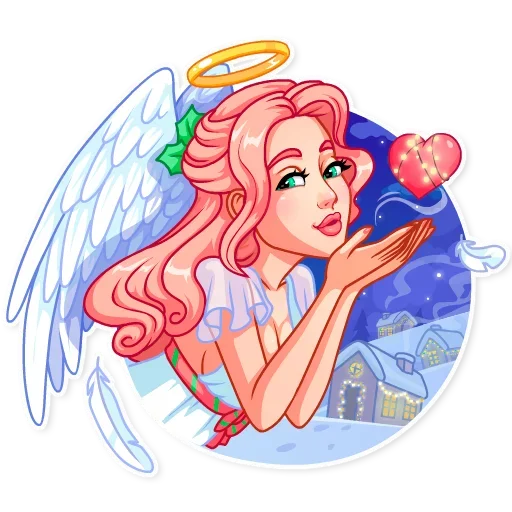 😘 Стикер «Christmas Angel» для Telegram