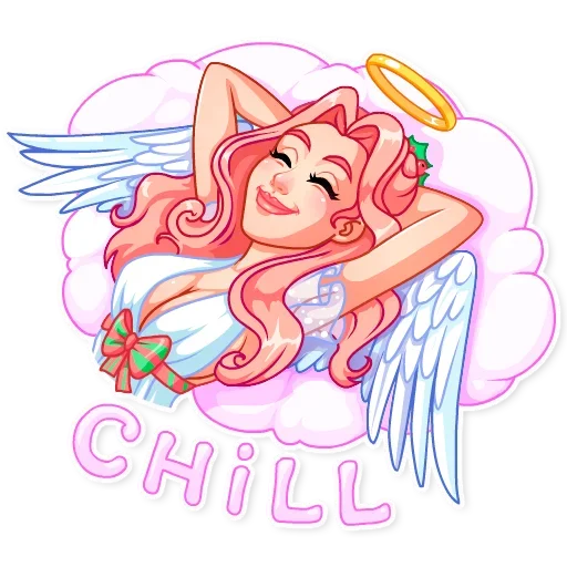 😴 Стикер «Christmas Angel» для Telegram