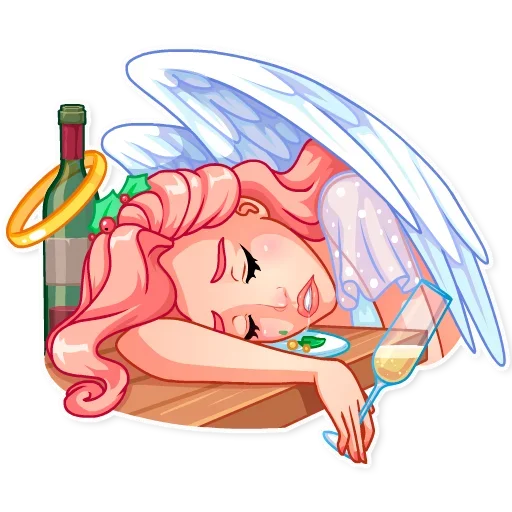 🥂 Стикер «Christmas Angel» для Telegram