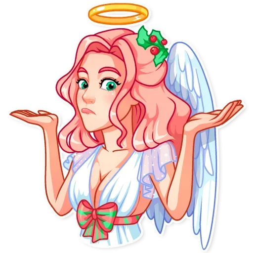 🤷‍♀️ Стикер «Christmas Angel» для Telegram