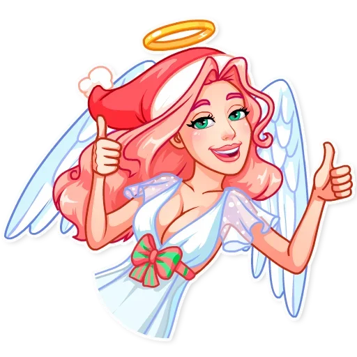 👍 Стикер «Christmas Angel» для Telegram