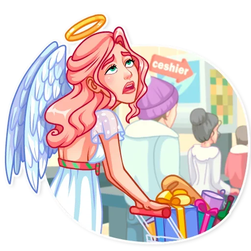 😫 Стикер «Christmas Angel» для Telegram