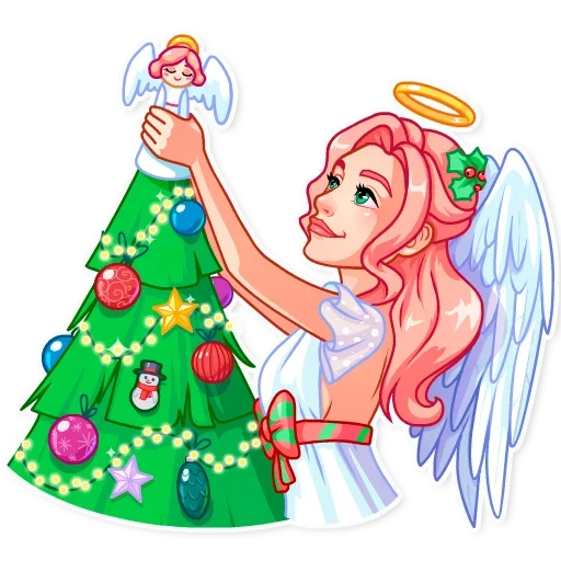 🎄 Стикер «Christmas Angel» для Telegram