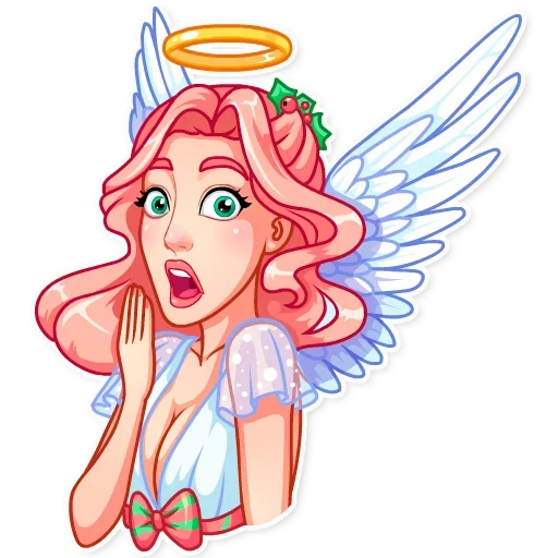 😨 Стикер «Christmas Angel» для Telegram