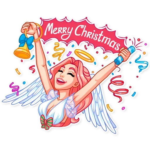 🎊 Стикер «Christmas Angel» для Telegram