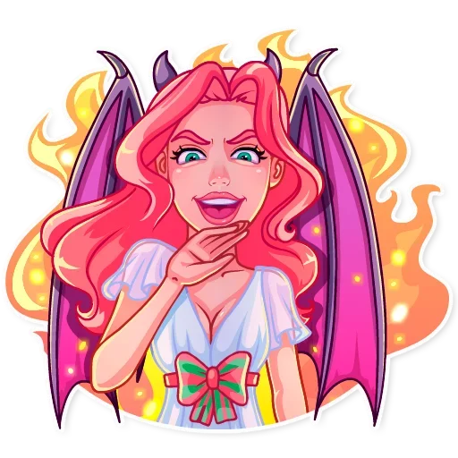 😈 Стикер «Christmas Angel» для Telegram