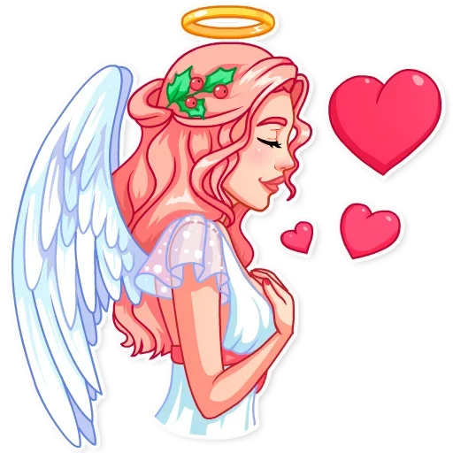 ❤ Стикер «Christmas Angel» для Telegram