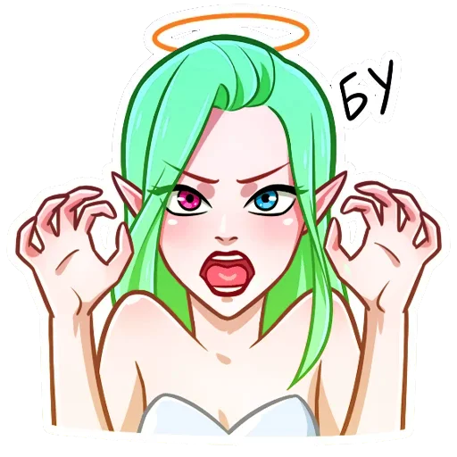 👻 Стикер «Ангел Николь» для Telegram