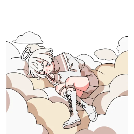 😴 Стикер «Ангелок-кун» для Telegram