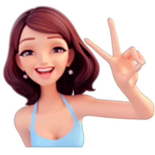 Стикерпак Brunette для Telegram