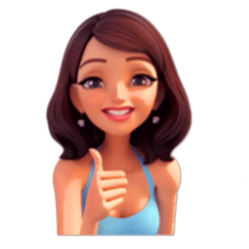 👍 Стикер «Brunette» для Telegram