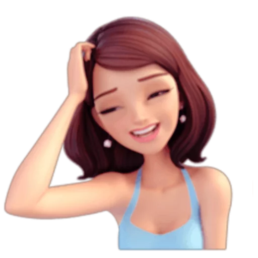 😅 Стикер «Brunette» для Telegram