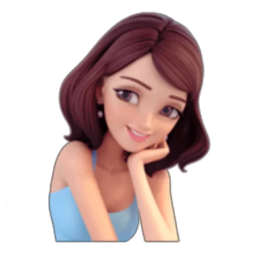 😊 Стикер «Brunette» для Telegram