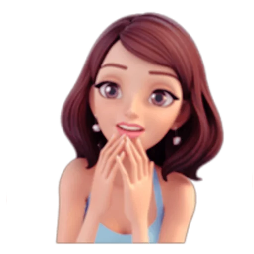 😀 Стикер «Brunette» для Telegram