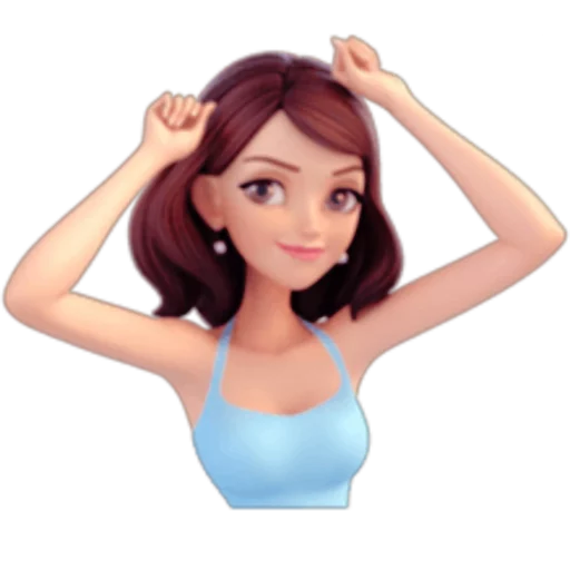 🙌 Стикер «Brunette» для Telegram