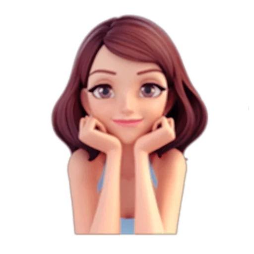 😊 Стикер «Brunette» для Telegram