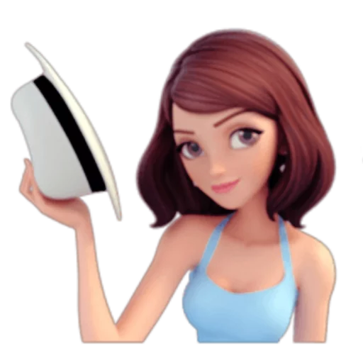 🙇 Стикер «Brunette» для Telegram