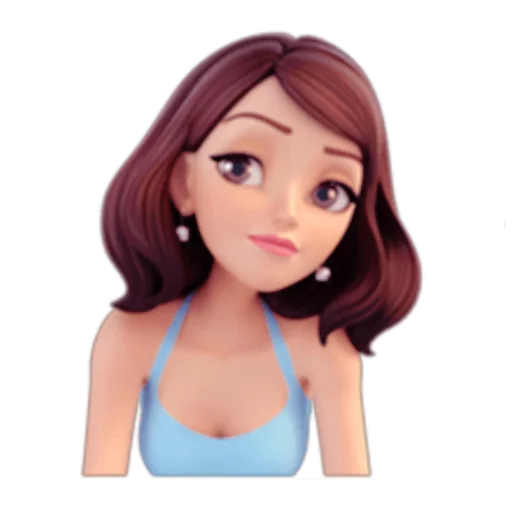 😐 Стикер «Brunette» для Telegram
