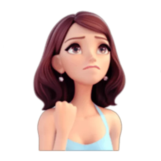 ✊ Стикер «Brunette» для Telegram