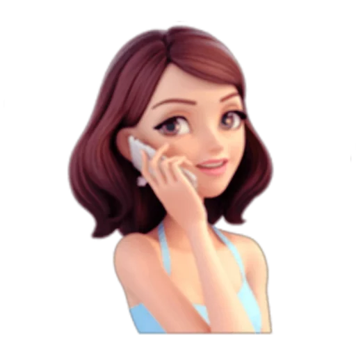 📱 Стикер «Brunette» для Telegram