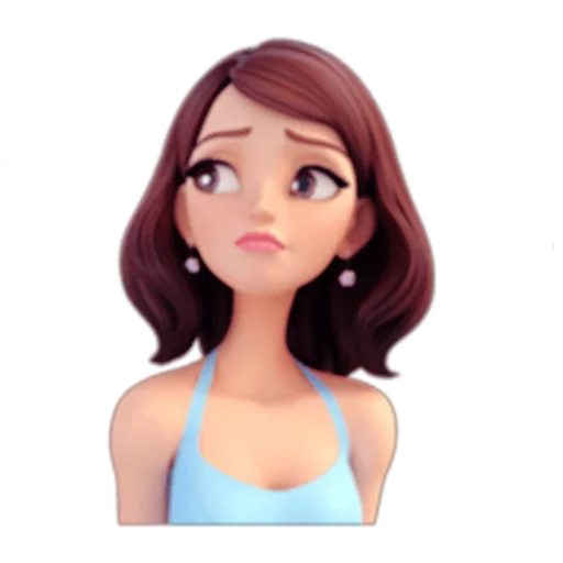 😒 Стикер «Brunette» для Telegram