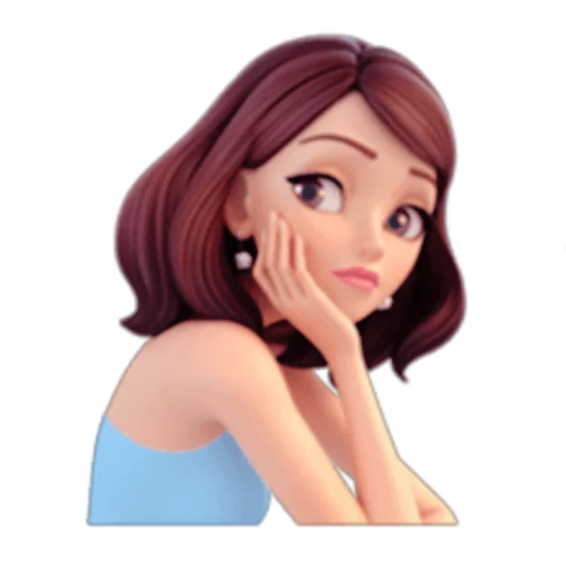 😒 Стикер «Brunette» для Telegram